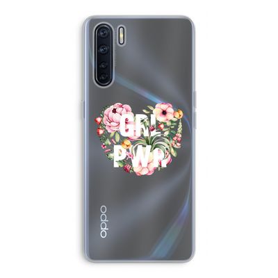 GRL PWR Flower: Oppo A91 Transparant Hoesje