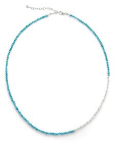 Monica Vinader collier Nugget Gemstone à perles - Argent