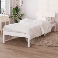 Bedframe massief grenenhout wit 75x190 cm UK Small Single