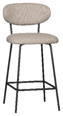 WOOOD Barkruk 'Kjeld' Geweven, kleur Naturel (zithoogte 66cm)