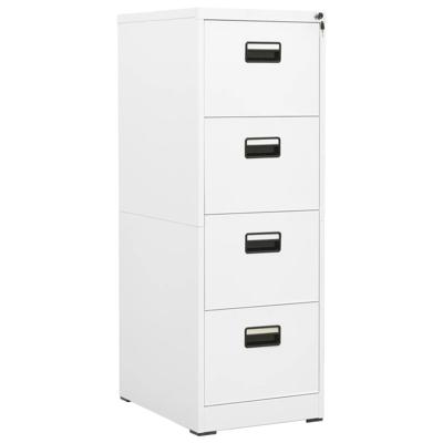 Archiefkast 46x62x133 cm staal wit