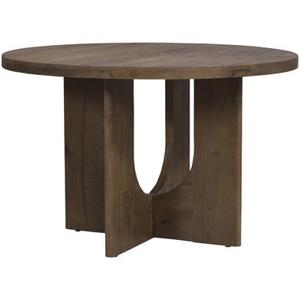 Eettafel Moos - mangohout - Ø120 cm - Leen Bakker