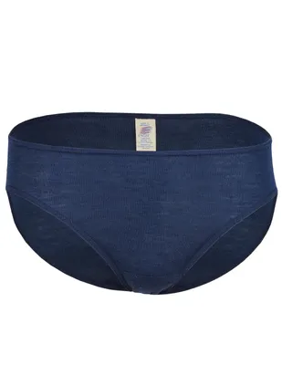 Dames Slip Zijde Wol Engel Natur, Kleur Navy blauw, Maat 46/48 - Extra Large