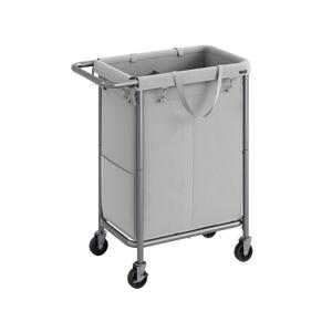 Wasmand met wielen en handvat, Duif grijs / 140L (69 x 39 x 81 cm)