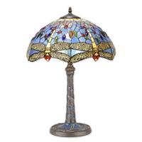 A TIFFANY STYLE TABLE LAMP (BLUE) A TIFFANY STYLE TABLE LAMP (BLUE)