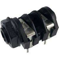 Cliff CL1174A Jackplug 6.35 mm Bus, inbouw horizontaal Aantal polen: 2 Mono Zwart 1 stuk(s)