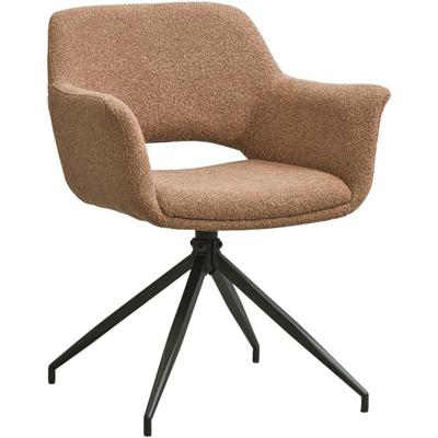 Leen Bakker - Eetkamerstoel Belle - Oud - Stof - Roze - 62x60x83 Cm