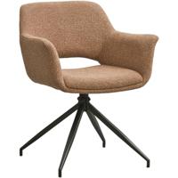 Leen Bakker - Eetkamerstoel Belle - Oud - Stof - Roze - 62x60x83 Cm