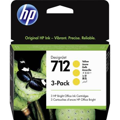 HP Inktcartridge 712 Origineel Triple Geel 3ED79A