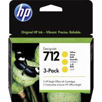 HP Inktcartridge 712 Origineel Triple Geel 3ED79A