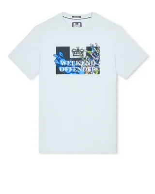 Weekend Offender - Molazza Graphic T-Shirt - Lichtblauw