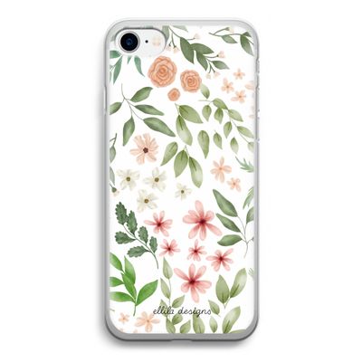 Botanical sweet flower heaven: iPhone SE 2020 Transparant Hoesje