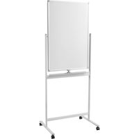 SpeaKa Professional Whiteboard SP-WB-309 (b x h) 600 mm x 900 mm Wit Verticaalformaat, Aan beide zijden te gebruiken, Incl. wielen, Incl. opbergbakje