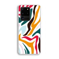 Colored Zebra: Samsung Galaxy S20 Ultra Transparant Hoesje