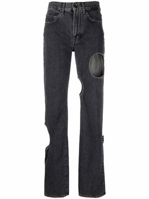 Off-White jean Meteor à coupe droite - Gris