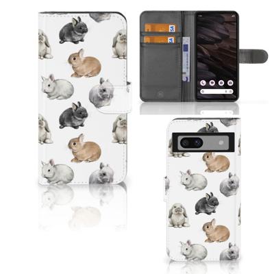 Telefoonhoesje | Met pasjeshouder | voor Google Pixel 7A Konijntjes