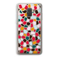 Colored Giraffe: Samsung Galaxy A8 (2018) Transparant Hoesje