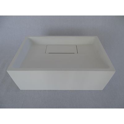 Crosstone by Arcqua Sophie Fontein met inbouw sifon solid surface 35x22x13cm wit mat CTWL3022