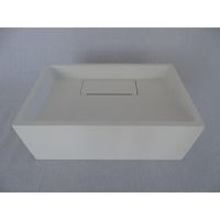 Crosstone by Arcqua Sophie Fontein met inbouw sifon solid surface 35x22x13cm wit mat CTWL3022