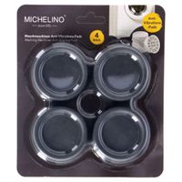 Michelino Wasmachinedempers 4 Stuks Grijs Michelino Wasmachinedempers 4 Stuks Grijs