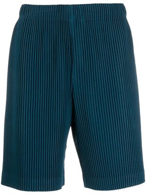 Homme Plissé Issey Miyake bermuda à design plissé - Bleu