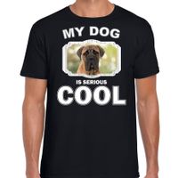 Mastiff honden t-shirt my dog is serious cool zwart voor heren - thumbnail