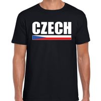 Czech / Tsjechie supporter t-shirt zwart voor heren - thumbnail