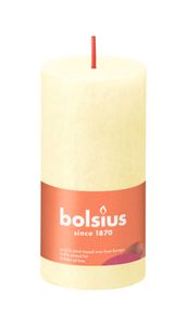 Rustiek stompkaars shine 100/50 butter yellow - Bolsius