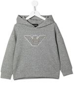 Emporio Armani Kids hoodie à patch logo - Gris - thumbnail