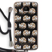 Slapende poes: Motorola Moto Z Force Transparant Hoesje met koord