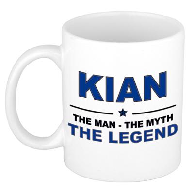 Kian cadeau mok - man myth legend - naam koffiemok - 300 ml - collega - vaderdag