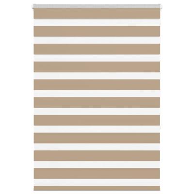 VidaXL Zebra blind 105x150 cm stofbreedte 100,9 cm polyester zandbruin