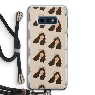 Bonjour mon amour: Samsung Galaxy S10e Transparant Hoesje met koord