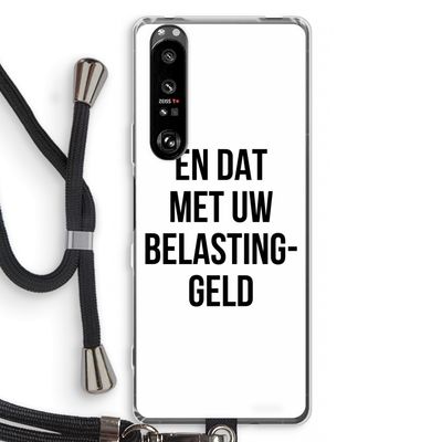 Belastinggeld: Sony Xperia 1 III Transparant Hoesje met koord