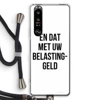 Belastinggeld: Sony Xperia 1 III Transparant Hoesje met koord