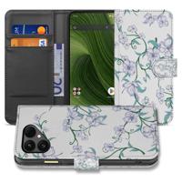 Bookcase Hoesje voor Fairphone 6 in Blossom White met Pasjeshouder, TPU Binnenhouder