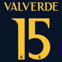 Valverde 15 (Officiële Real Madrid Away Bedrukking 2023-2024)