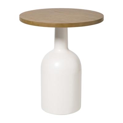 Bijzettafel Chico - bruin/beige - ø40x47 cm