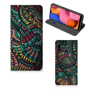 Samsung Galaxy A20s Hoesje met Magneet Aztec