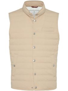 Brunello Cucinelli gilet à design matelassé - Tons neutres