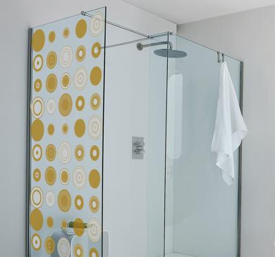 Badkamer sticker gele cirkels