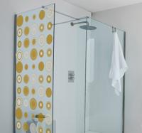 Badkamer sticker gele cirkels