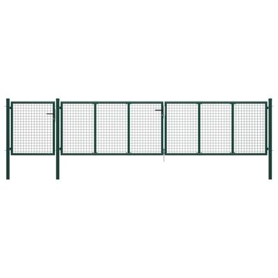 Poort 500x75 cm staal groen