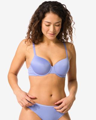 HEMA Voorgevormde Bh Met Beugel Recycled Micro Blauw (blauw)