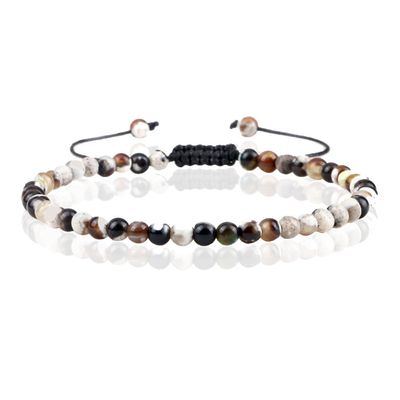 Memphis Fire Armband Natuursteen Kralen - White Fire
