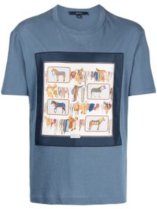 Gucci t-shirt en coton à imprimé graphique - Bleu