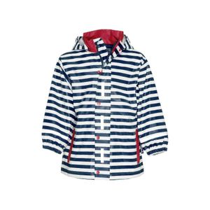 Playshoes regenjas marine met witte strepen Maat