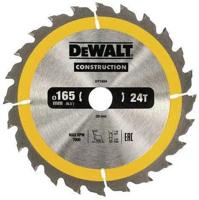 DeWALT Cirkelzaagblad voor Hout | Construction | Ø 165mm Asgat 20mm 24T - DT1934-QZ DeWALT Cirkelzaagblad voor Hout | Construction | Ø 165mm Asgat 20mm 24T - DT1934-QZ
