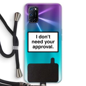 Don't need approval: Oppo A92 Transparant Hoesje met koord