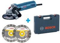 Bosch Blauw gws 880 professional haakse slijper | 125mm | + 2 diamantschijven in koffer - 060139600b